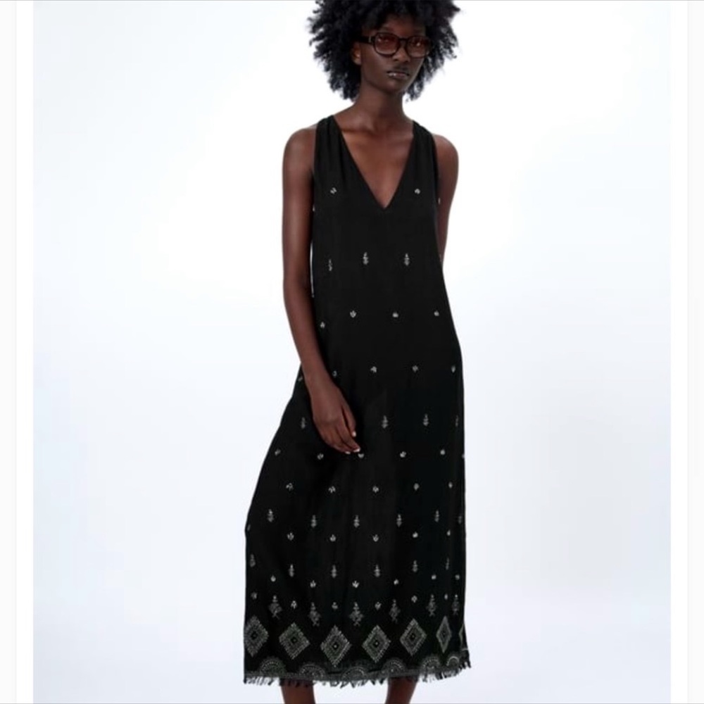 Zara limited edition beaded dress size medium